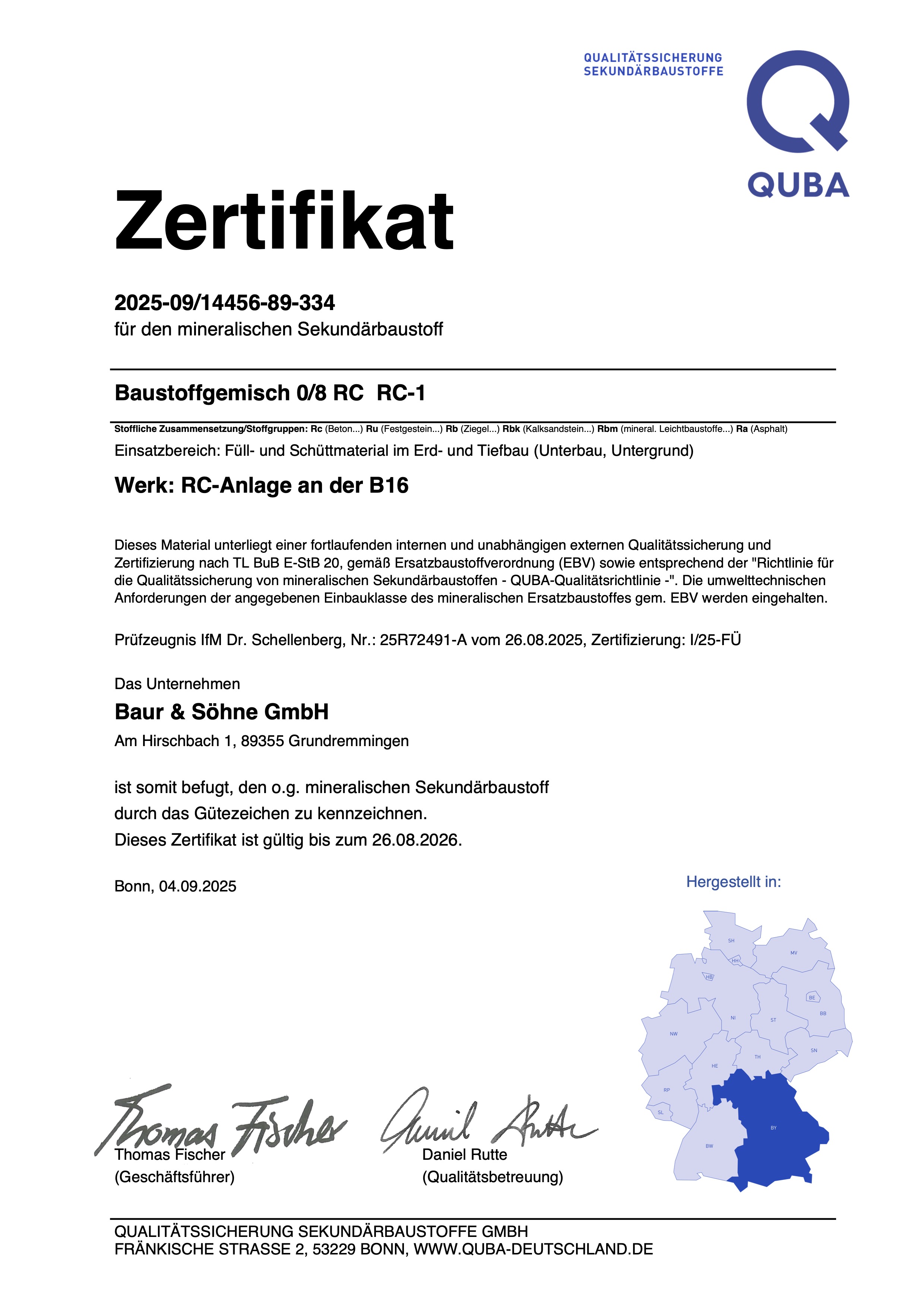 Baustoffgemisch 0/8 RC RC-3